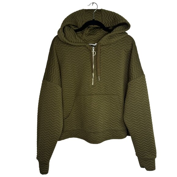 Primark‎ Cares Olive Green Hooded Tracksuit Chevron. Bottom L, Top Oversized 2XL - Picture 2 of 13